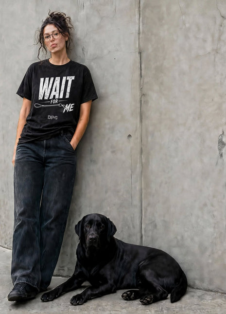 Dog Patrol Crew Funny Dog Walking Graphic Tee – Wait For Me | Comfort Colors